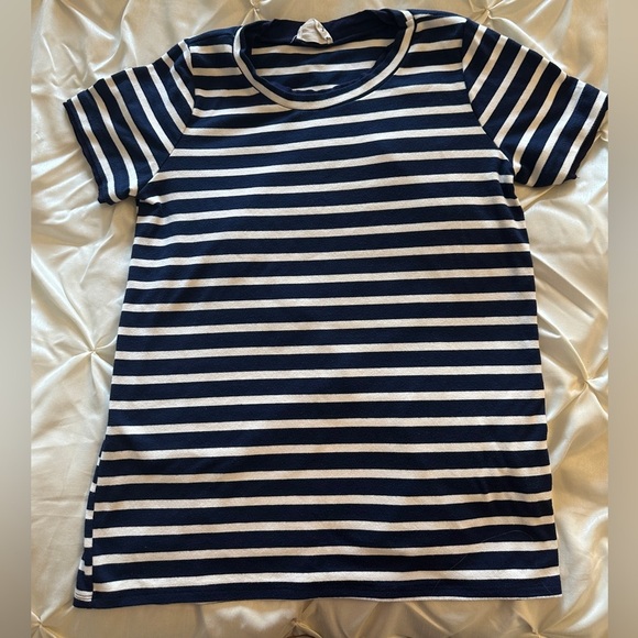 betseys boutique Tops - Betseys boutique Shop Navy and White Striped TShirt